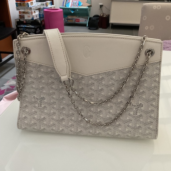 Rouette White Leather Bag - Picture 2 of 9